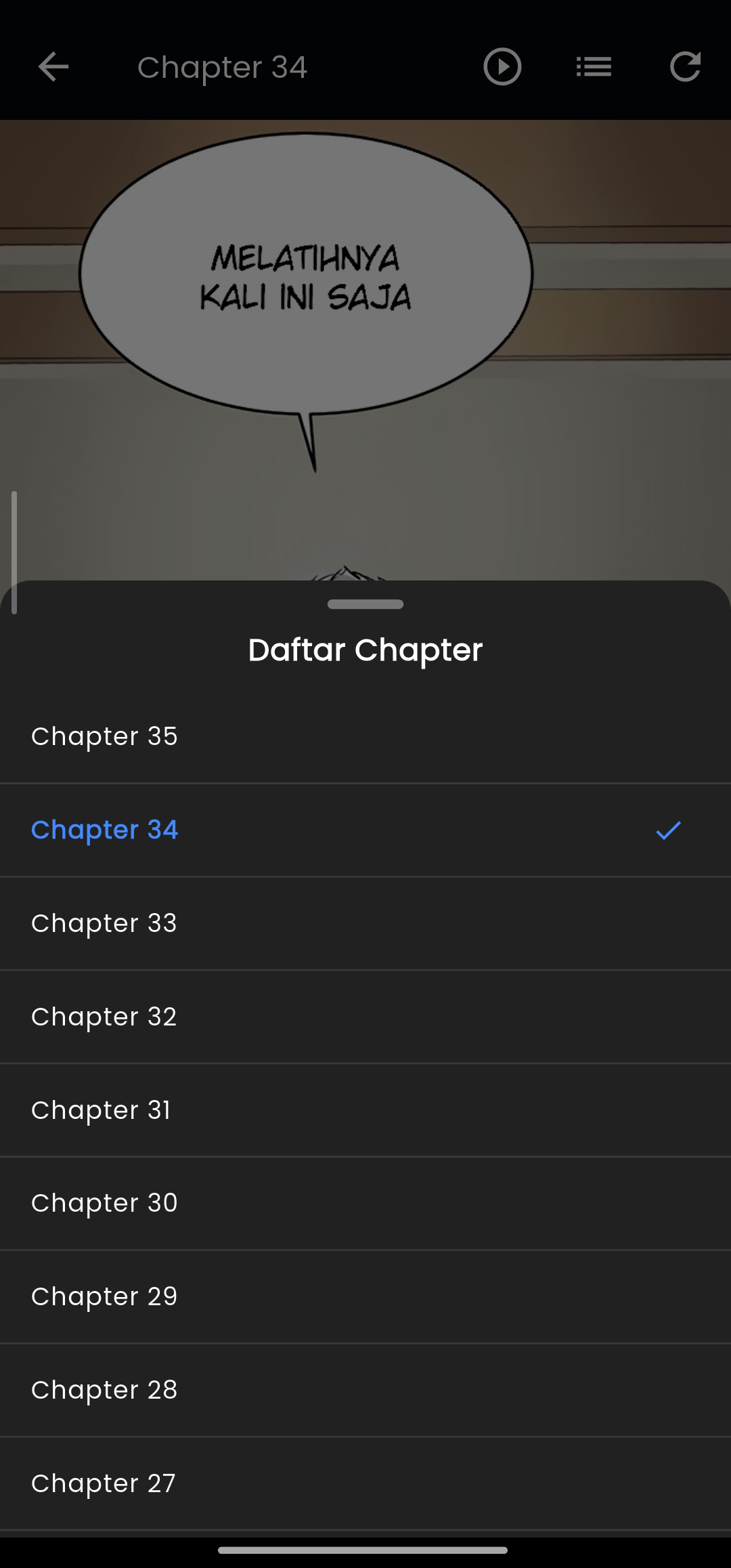 Preview Halaman chapter list