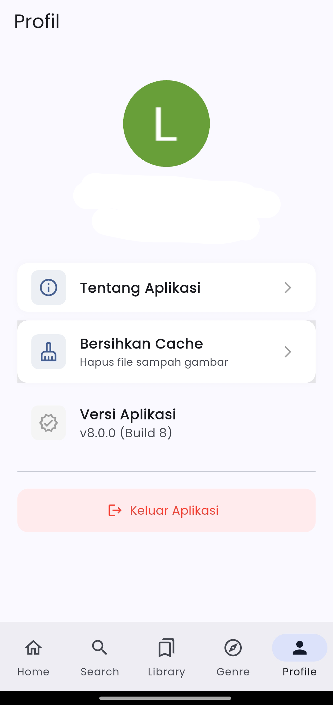 Preview halaman profile